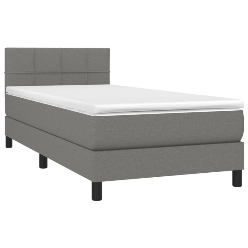 Łóżko kontynentalne WaszeMeble 90x190 cm ciemnoszara WM-3133118 1 szt.
