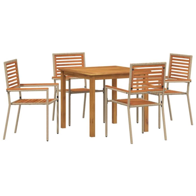 Zestaw mebli ogrodowych jadalniany WaszeMeble 4-osobowy beżowy WM-3365516 1 kpl