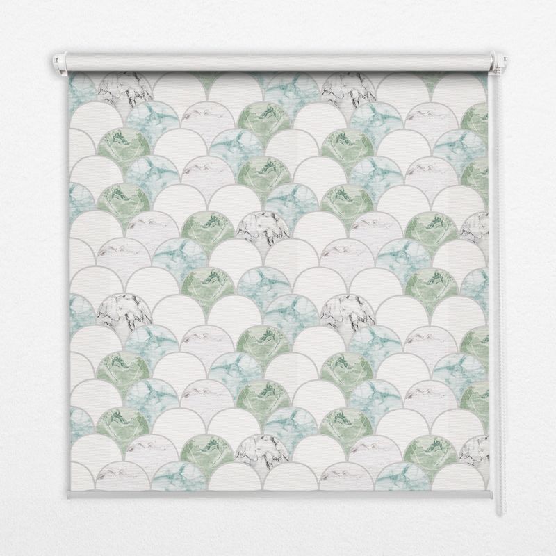 Roleta Okienna Tulup 150x180 cm Półkola Montaż do ściany/sufitu 1 szt.