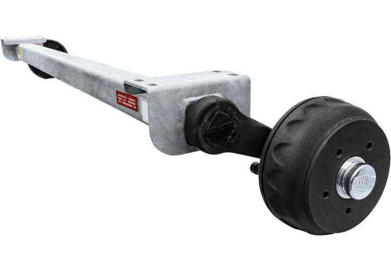 Oś hamowana KNOTT VGB13 do przyczepy podłodziowej 1350kg 1700mm 2200mm 5x112 1 szt.