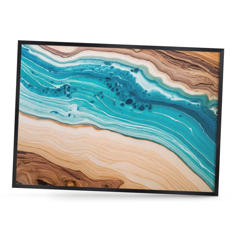 Tablica magnetyczna dekoracyjna ArtPrintCave 70x50 Ziemskie warstwy w czarnej ramie 1szt