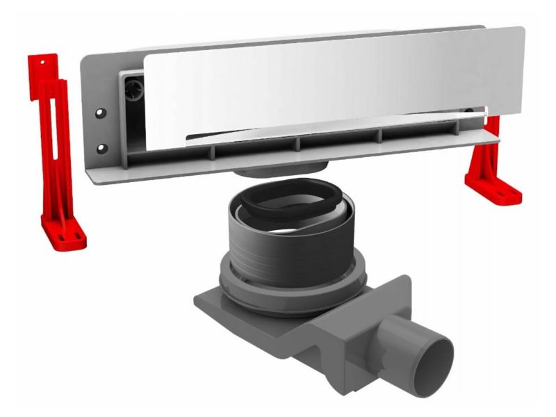 Odwodnienie prysznicowe ścienne 360mm z syfonem Durasan ŚCIENNY 360 PES 1 szt.