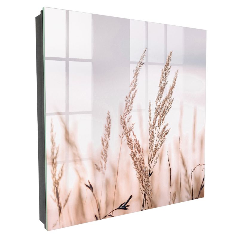 Metalowa Skrzynka Na Klucze Tulup 30x30 cm Łąkowa elegancja - Czarna - Otwierana na lewo 1 szt.