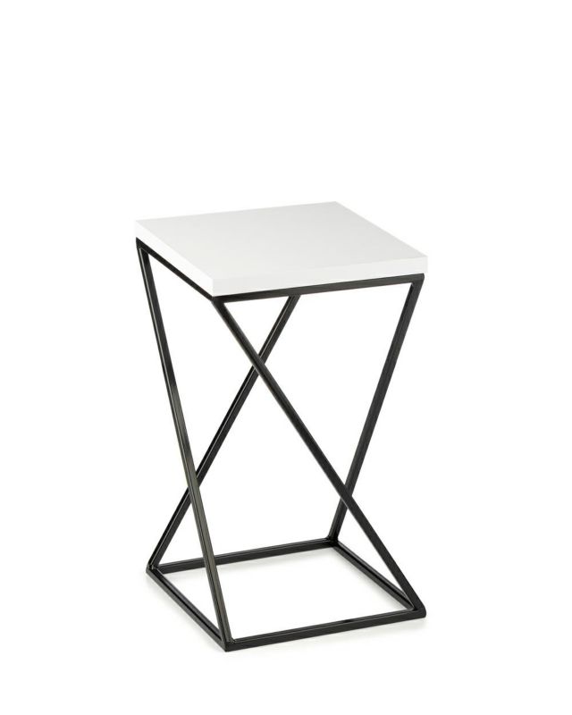 Kwietnik stojący HowHomely LOFT czarny/biały 40x24x24 cm 1 szt.