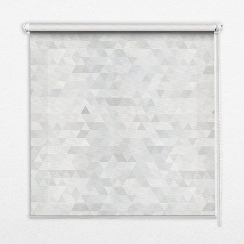 Roleta Do Okien Tulup 150x180 cm Szary Wzór Z Trójkątów Montaż do ściany/sufitu 1 szt.