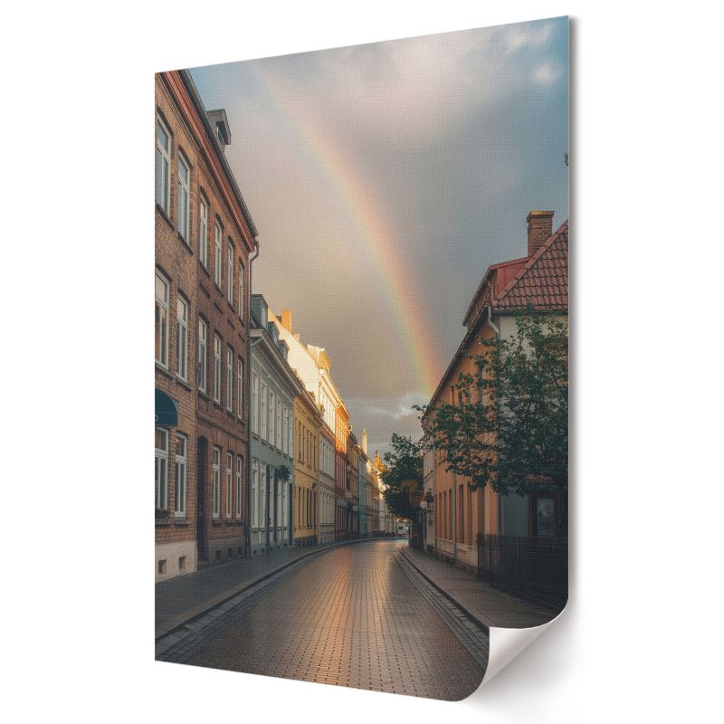 Plakat Wallfluent Format A4 Kolorowa uliczka Artysta Zeus 1 szt.