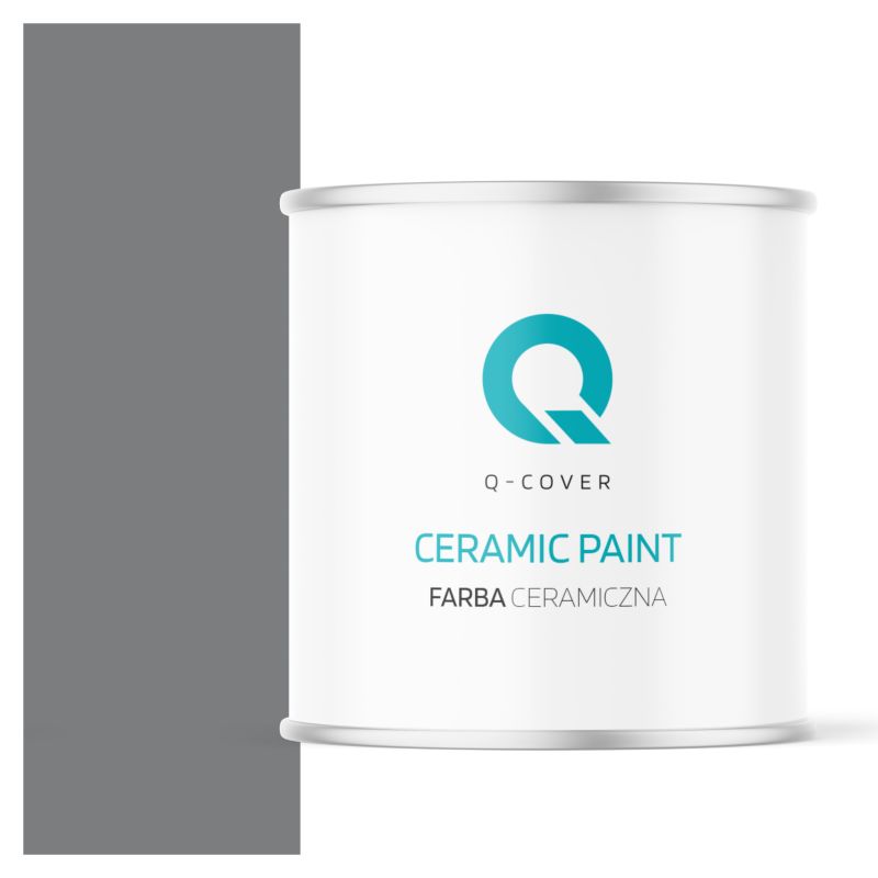 Farba Ceramiczna Do Ścian i Sufitów Q-Cover Szary ciemny H1020 Głęboki Mat 2L