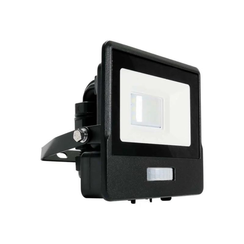 Naświetlacz LED z czujnikiem ruchu V-TAC czarny LED 10W 4000K 735lm IP65 wym: 11,3 x 13,3 x 6 cm - 1 szt.