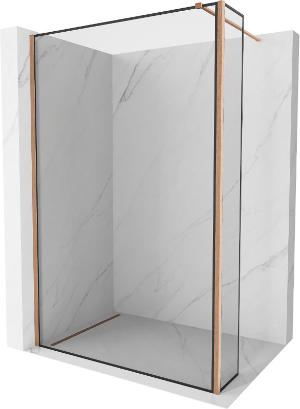Ścianka prysznicowa walk-in Mexen Kioto czarny wzór 110x40 1 szt.