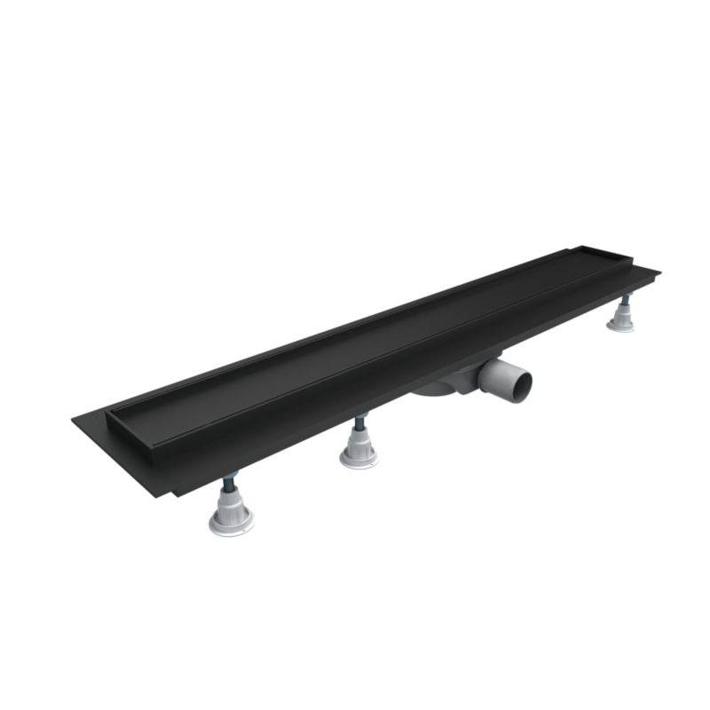 Odpływ liniowy Schedpol Base-Low Black Czarny mat z maskownicą do zabudowy płytkami 100 cm OLP100/CST-LOW 1 szt.
