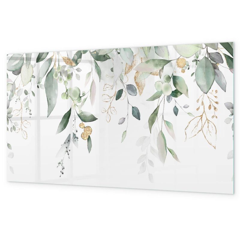 Tablica Suchościeralna Magnetyczna Tulup 120x60 cm Liście natura rośliny Planer ścienny Czarny marker 1 kpl