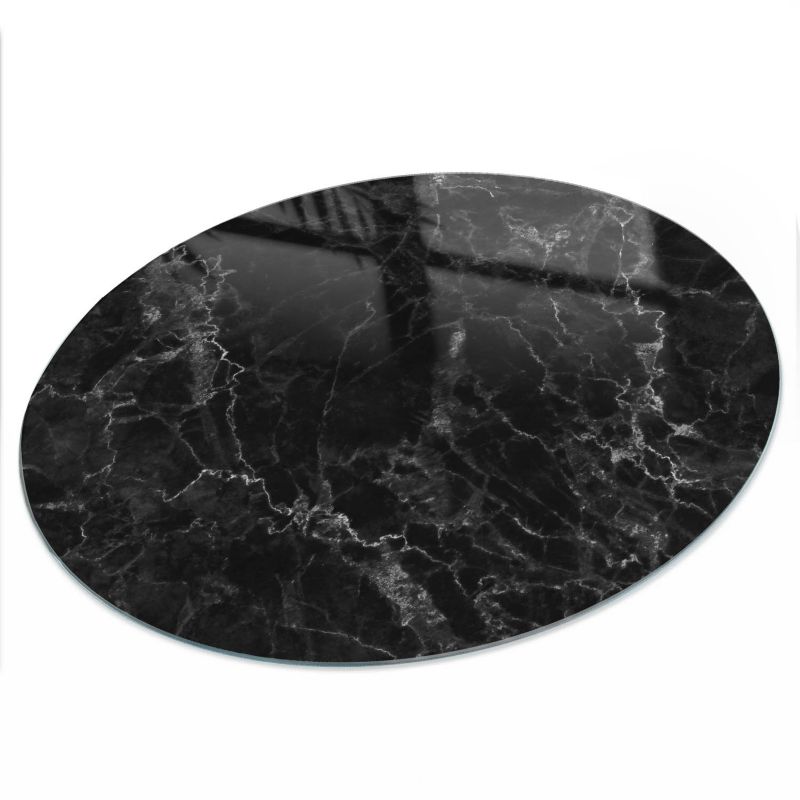 Blat ArtPrintCave fi70 cm Marmurowa tekstura 1 - Szklany Blat na Stół z Nadrukiem Dekoracyjnym 1 szt.