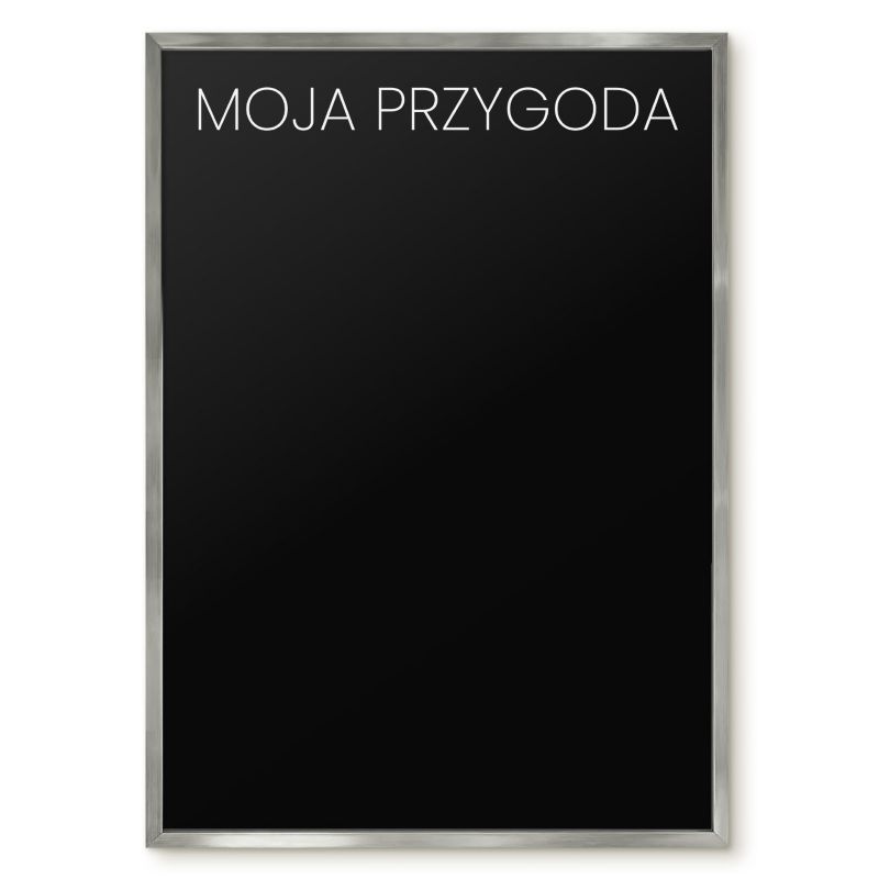 Tablica Magnetyczna Do Sypialni Tulup 50x70 cm Moja przygoda 8 - Srebrna rama Do salonu, sypialni 1 szt.
