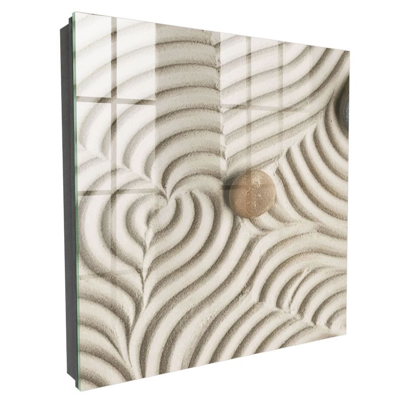 Wieszak Na Klucze Zamykany Tulup 30x30 cm Kompozycja Zen - Czarna - Otwierana na lewo 1 szt.