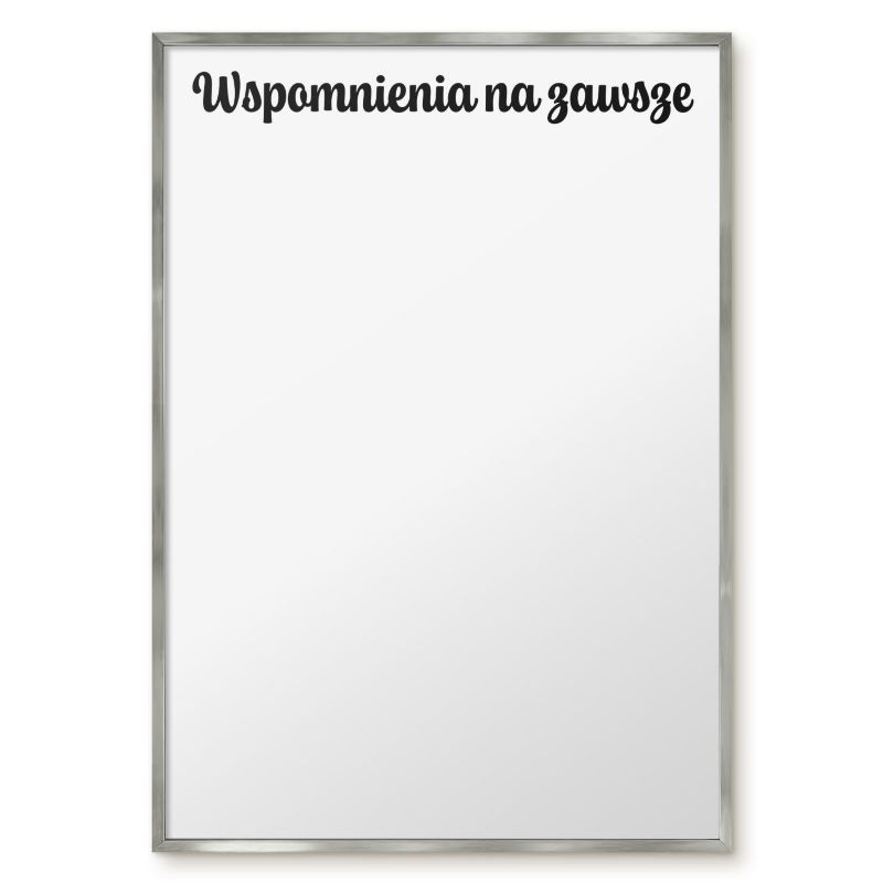 Tablica Do Magnesów Tulup 70x100 cm Wspomnienia na zawsze 1 - Srebrna rama Do salonu, sypialni 1 szt.