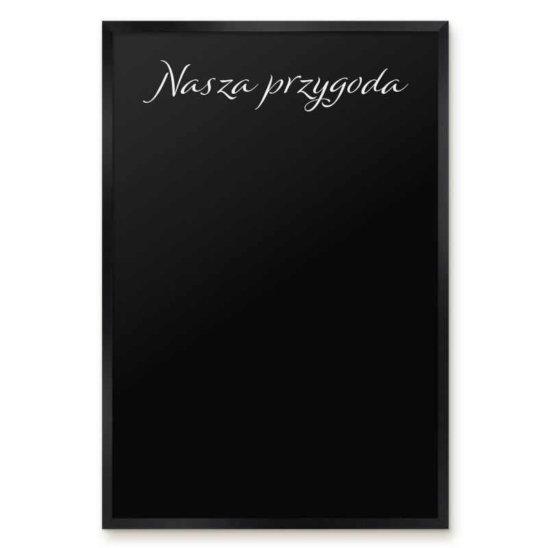 Tablica Magnetyczna Do Biura Tulup 40x60 cm Nasza przygoda 9 - Czarna rama Do salonu, sypialni 1 szt.