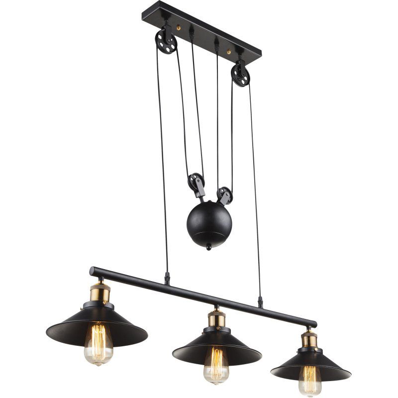 Lampa wisząca loft vintage LENIUS Globo 15053-3 miedziana, 3xE27, regulacja wysokości 90-180 cm 1 szt.