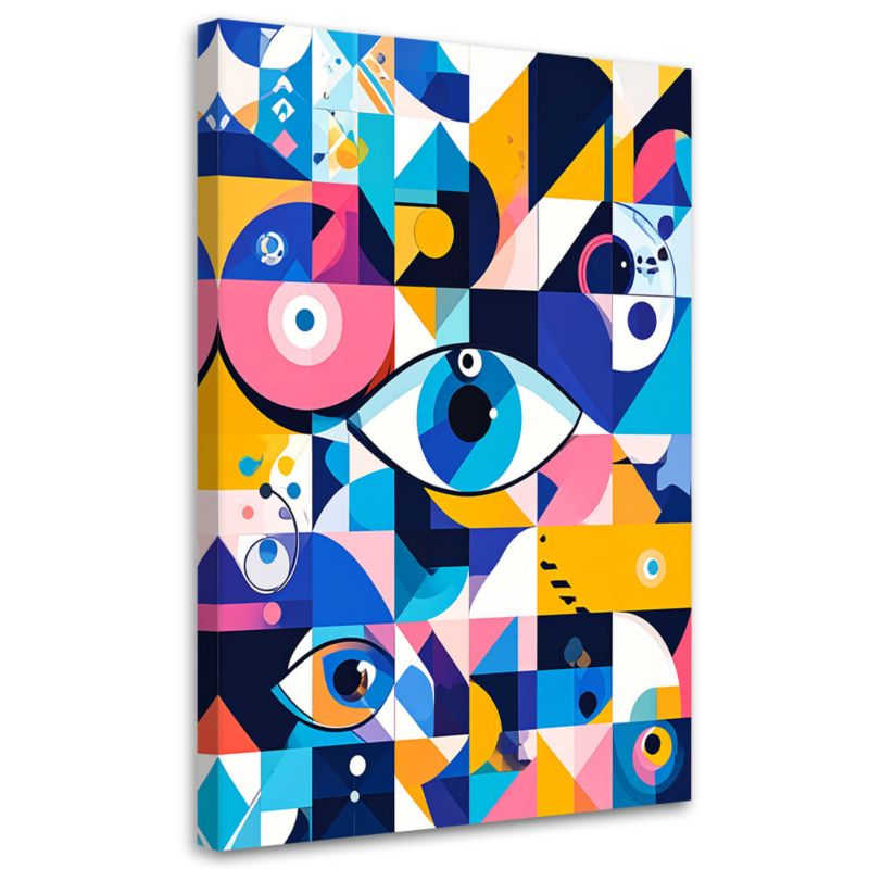 Obraz do salonu sypialni Feeby Abstrakcja geometryczna oko Bauhaus 70x100cm 1szt