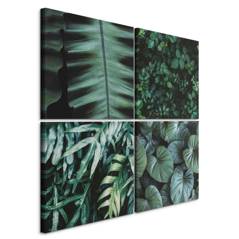 Obraz Artgeist Botaniczna gama 80 x 80 cm płótno włoskie 1 szt