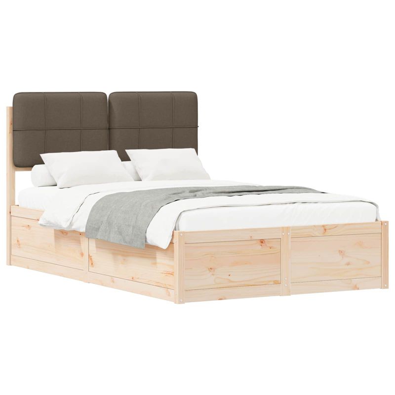 Łóżko Drewniane WaszeMeble 120x190 cm Brązowe WM-3405545 1 szt.