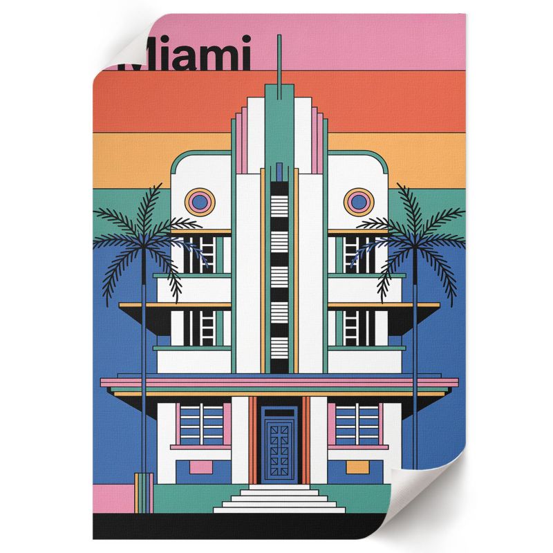 Plakat Premium ArtPrintCave 42x59,5 cm Art deco Miami Vinci Group 1 szt.