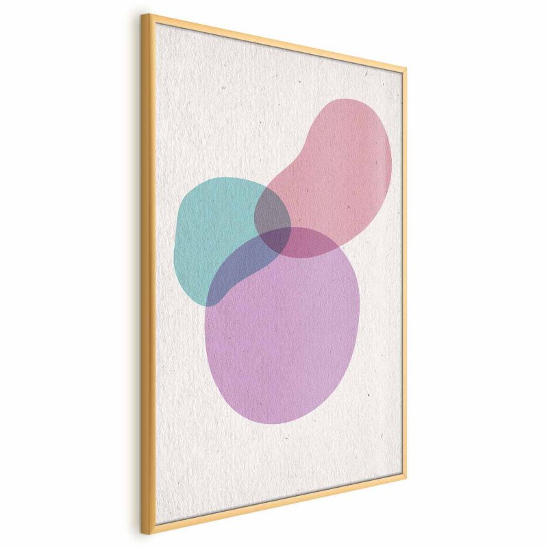Plakat Artgeist Mieszanka barw 40x60 cm z ramą złotą 1 szt