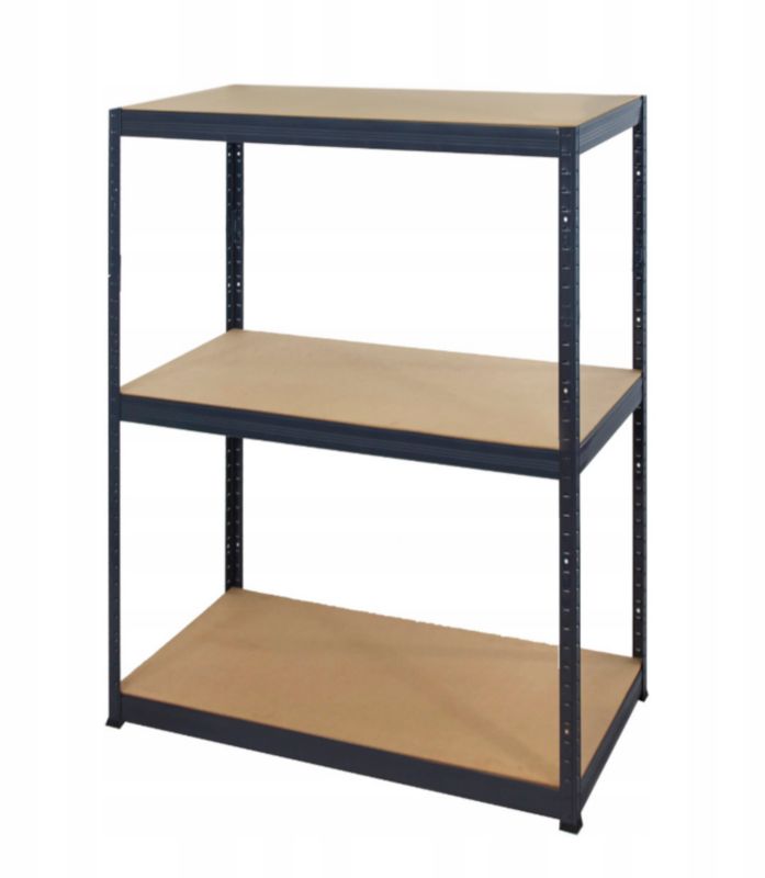 Regał metalowy MODO24 magazynowy warsztatowy grafit premium helios 90x120x35cm 3 półki po 175 kg 1 szt.