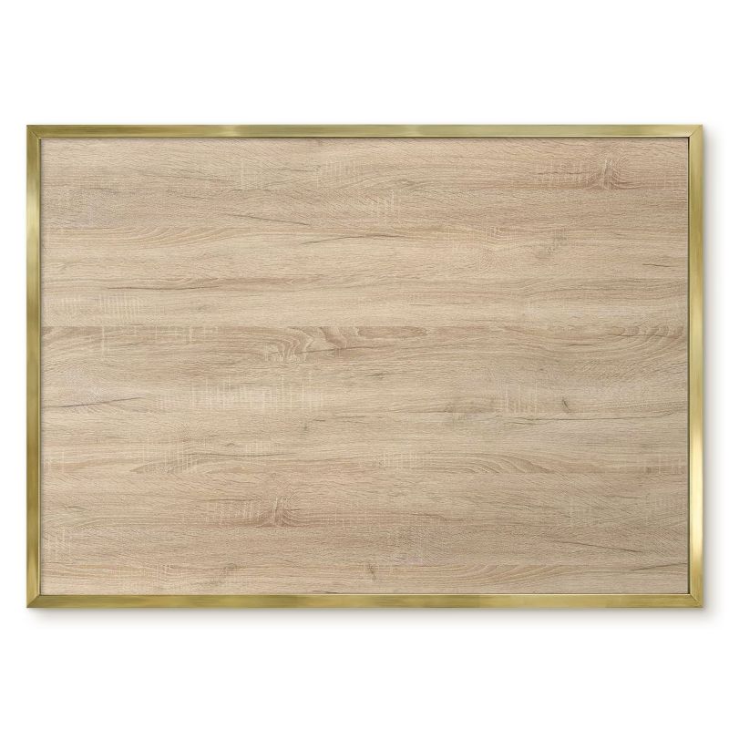 Tablica Magnetyczna Wielofunkcyjna Ścienna Tulup 70x50 cm Drewniane tło - Złota rama Do salonu, sypialni 1 szt.