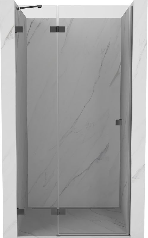 Drzwi prysznicowe uchylne Mexen Lunar gun metal 125 cm 1 szt.