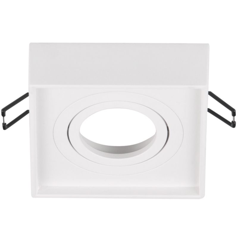 Oprawa sufitowa wpuszczana Polux Gaja biała ruchoma 1 x MR16 x 8W IP20 wym: 4,4 x 9,8 x 9,8 cm kwadratowa - 1 szt.