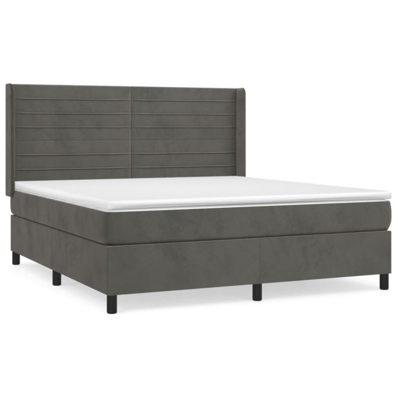 Łóżko kontynentalne WaszeMeble 160x200 cm ciemnoszare WM-3132748 1 szt.