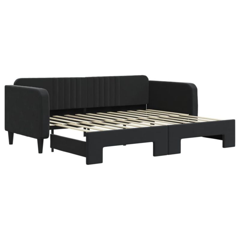Łóżko dzienne WaszeMeble 90x200 cm rozsuwane czarne WM-3197067 1 szt.