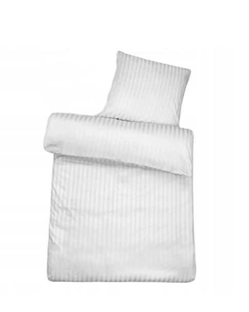 Komplet pościeli z mikrofibry KAM-POL bawełna 100% z zakładką pasek 1 cm 140x200 + 50x60 2 szt.