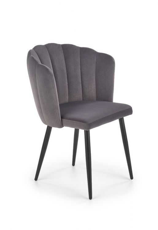 Krzesło Halmar tapicerowane K386 VELVET szare 1 szt