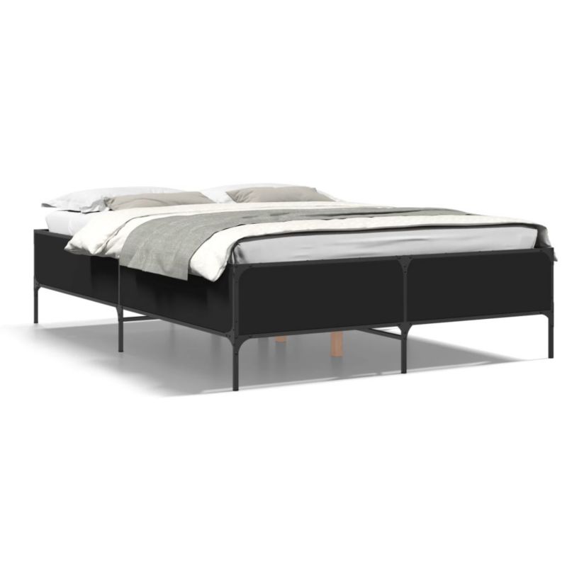 Łóżko metalowe WaszeMeble 150x200 cm czarna WM-3279792 1 szt.