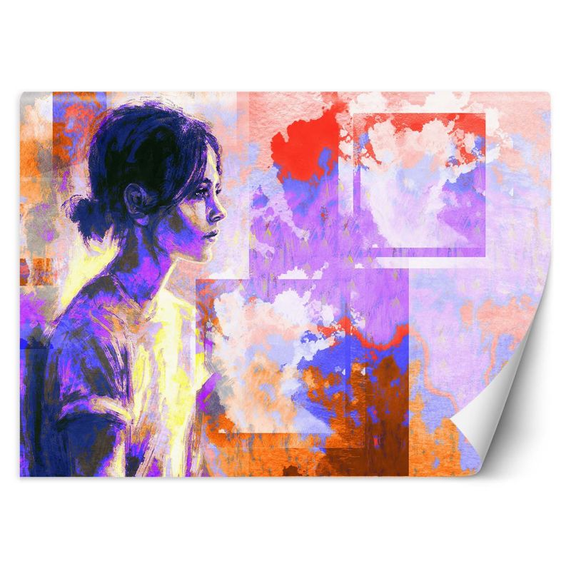 Fototapeta Feeby Abstrakcyjny portret kobiety w fiolecie 350x245 1 szt