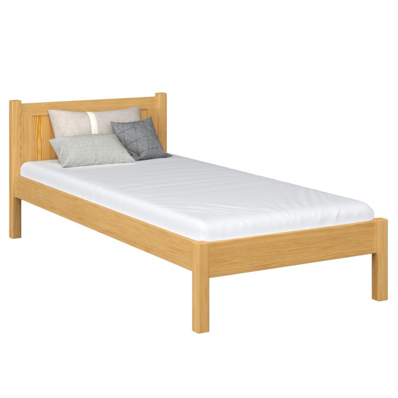 Drewniane łóżko N-WOOD pojedyncze N02 sosna naturalna 90x180 1szt.