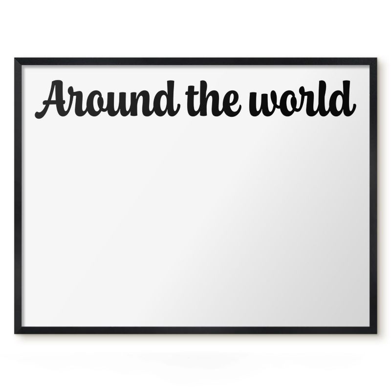 Tablica Magnetyczna Do Biura Tulup 80x60 cm Around the world 1 - Czarna rama Do salonu, sypialni 1 szt.
