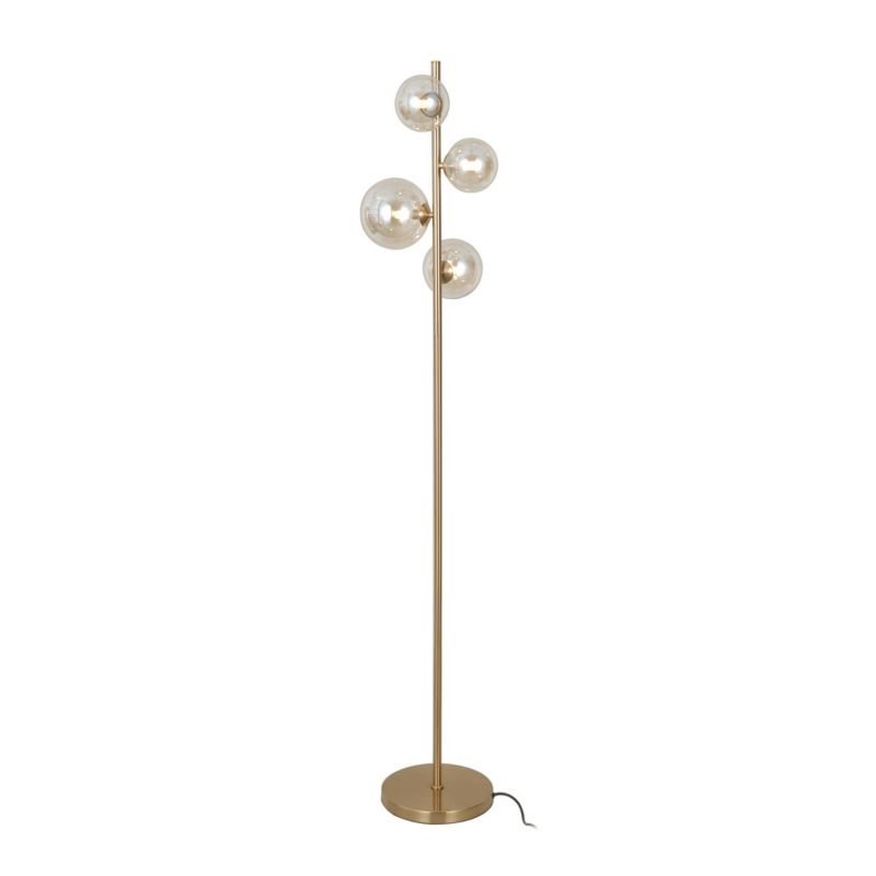 Lampa podłogowa stojąca Italux Canello złoto-bursztynowa 4 x G9 x 20W wym: 160 x 31 x 31 cm - 1 szt.
