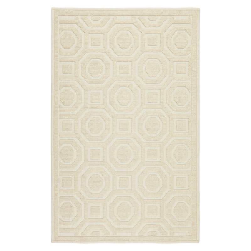 Dywanik łazienkowy Lino 60x90 cm e-floor bawełna egipska geometryczny beżowy 1 szt