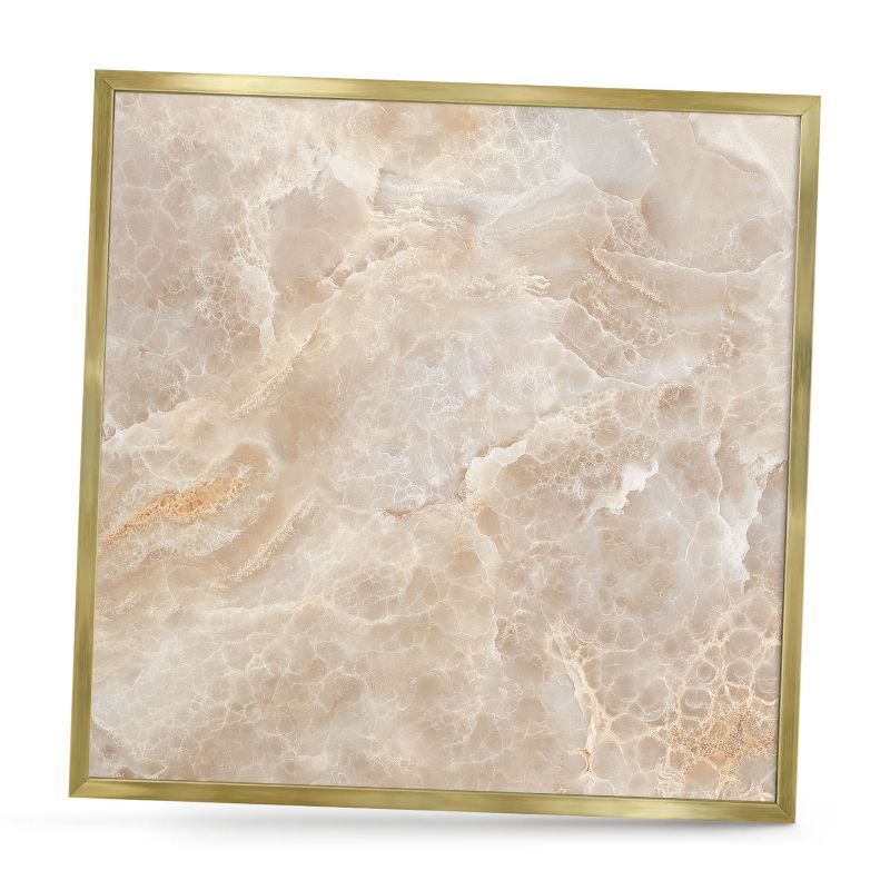 Tablica magnetyczna dekoracyjna ArtPrintCave 50x50 Kremowy marmur w złotej ramie 1szt