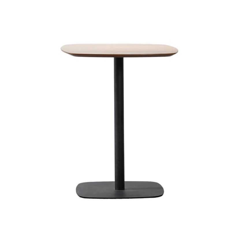 Stół okrągły do jadalni Mizo INTESI fornir dębowy czarna noga nowoczesny design 60 cm 1 szt.