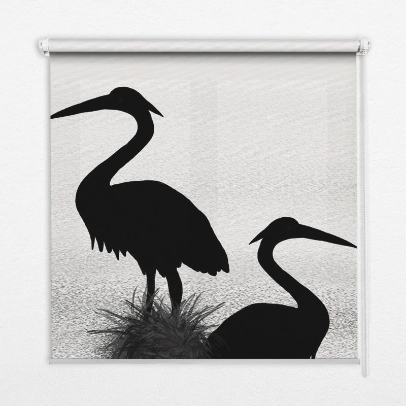 Roleta Dekoracyjna Tulup 70x140 cm Czaple Montaż do ściany/sufitu 1 szt.