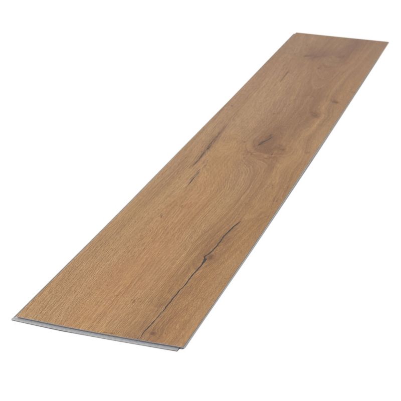 Panele winylowe ML Design na klik wodoodporne z podkładem pvc dąb rustykalny brązowy 1,54 m2 122 x 18 cm 4,2 mm 7 szt.