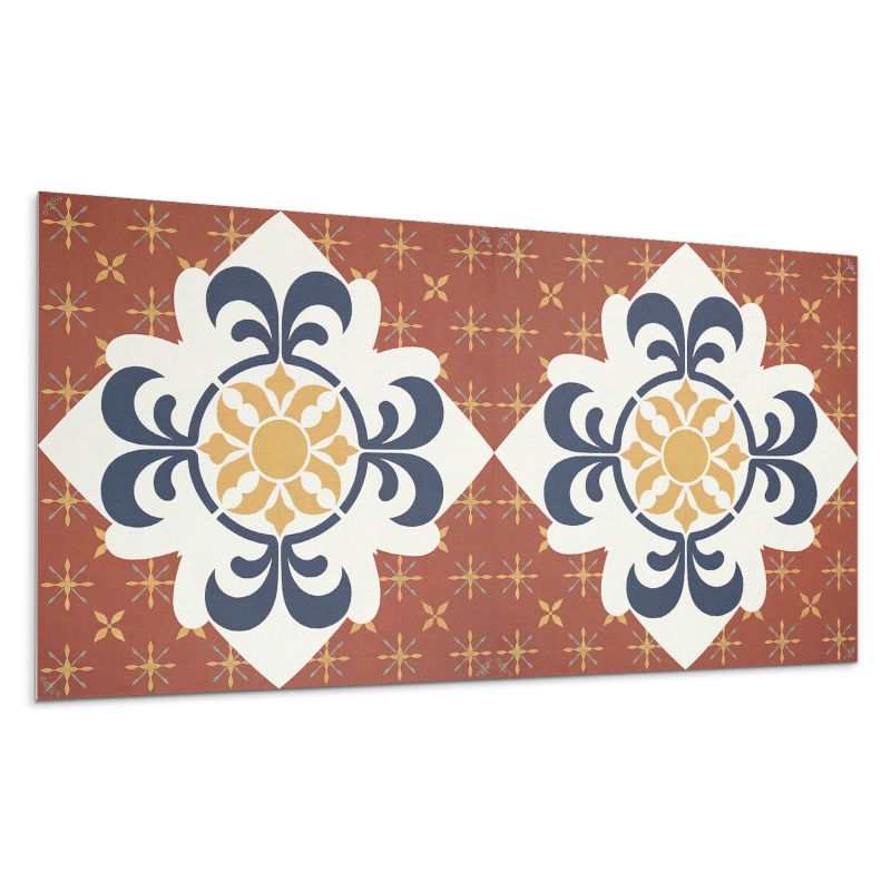 Panele samoprzylepne Wallfluent 60x30 cm Motyw florystyczny o subtelnych kształtach 6 szt.
