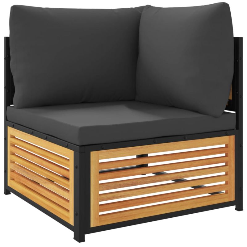 Sofa ogrodowa WaszeMeble z akacji brązowa z poduszkami WM-367638 1 szt.
