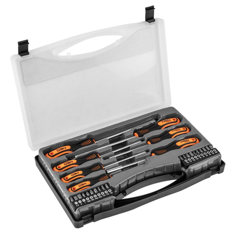 Wkrętaki i końcówki wkrętakowe NEO TOOLS zestaw 27 szt 1 kpl