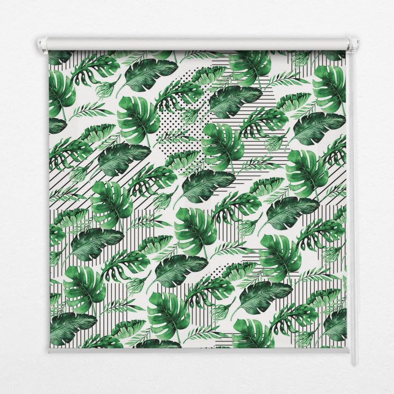 Roleta Do Kuchni Tulup 80x140 cm Tropikalne Liście Montaż do ściany/sufitu 1 szt.