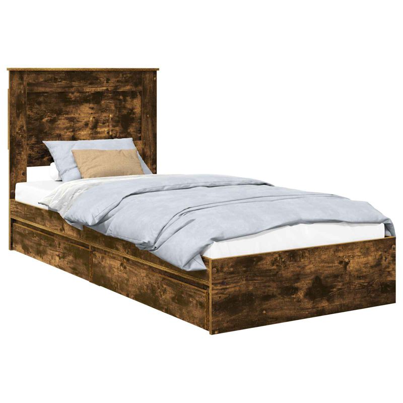 Łóżko WaszeMeble z Szufladami 100x200 cm Brązowe WM-3410267 1 szt.
