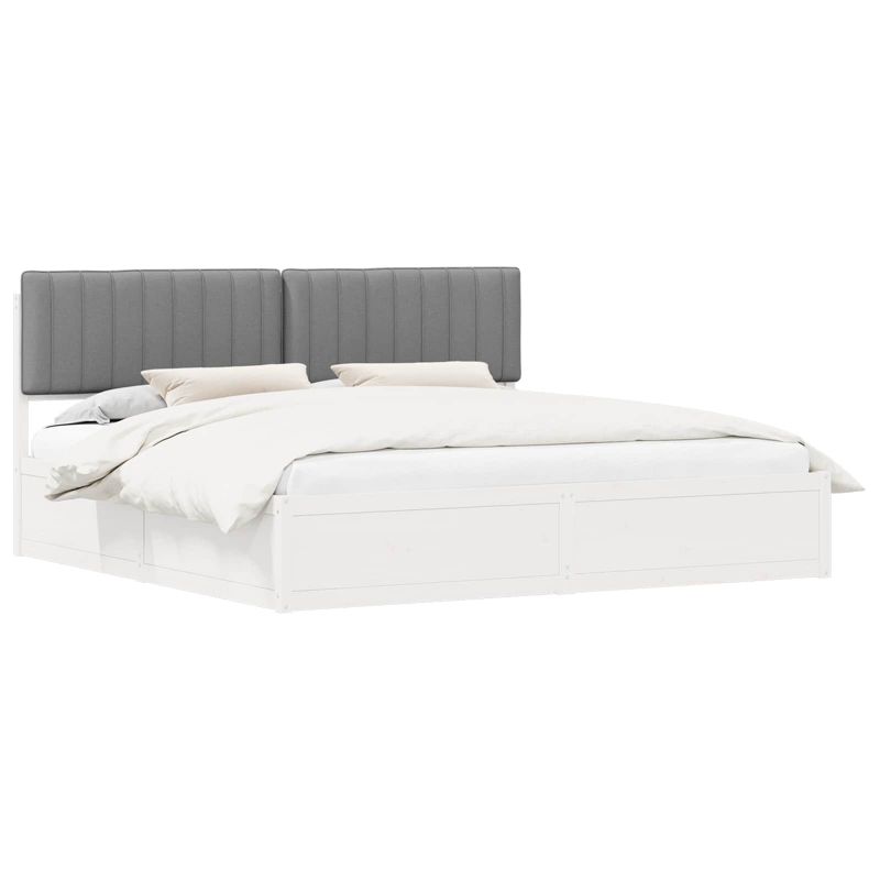 Łóżko Drewniane WaszeMeble 200x200 cm Białe WM-3398213 1 szt.